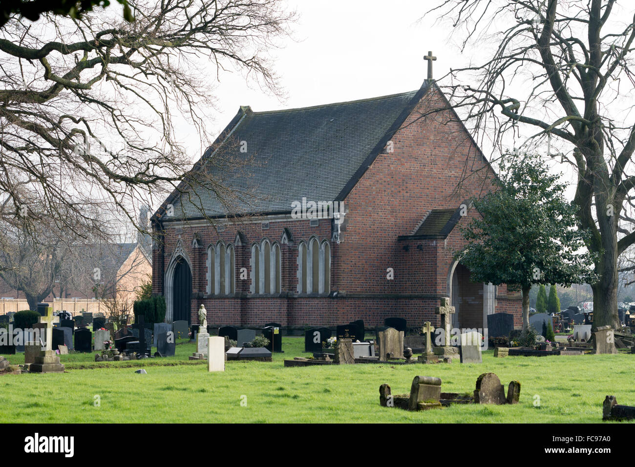 St. Paul`s Cemetery chapel, Holbrooks, Coventry, UK Stock Photo